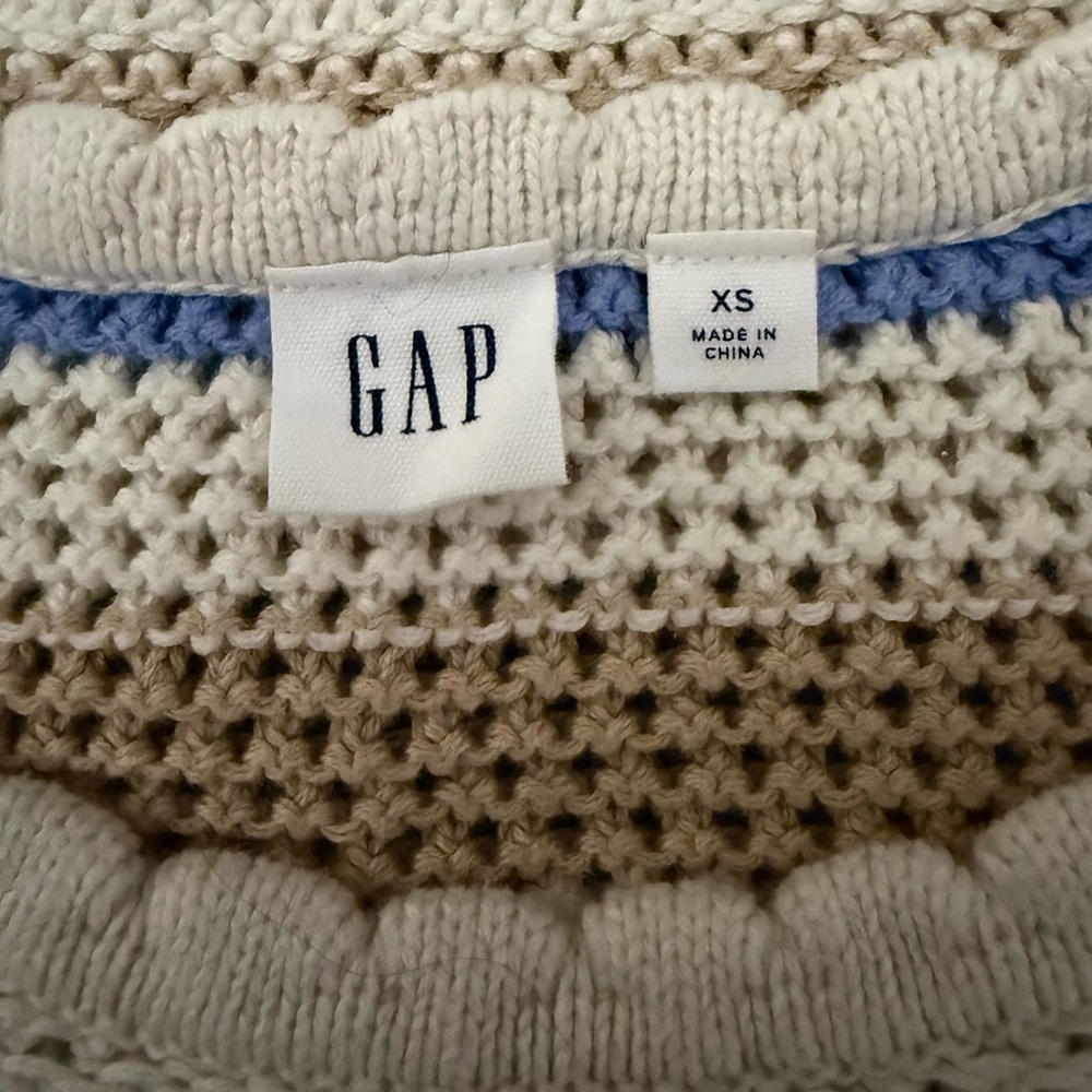 GAP || Multicolor Striped Crotchet Women's Sweater. Sz. XS - Picture 10 of 14